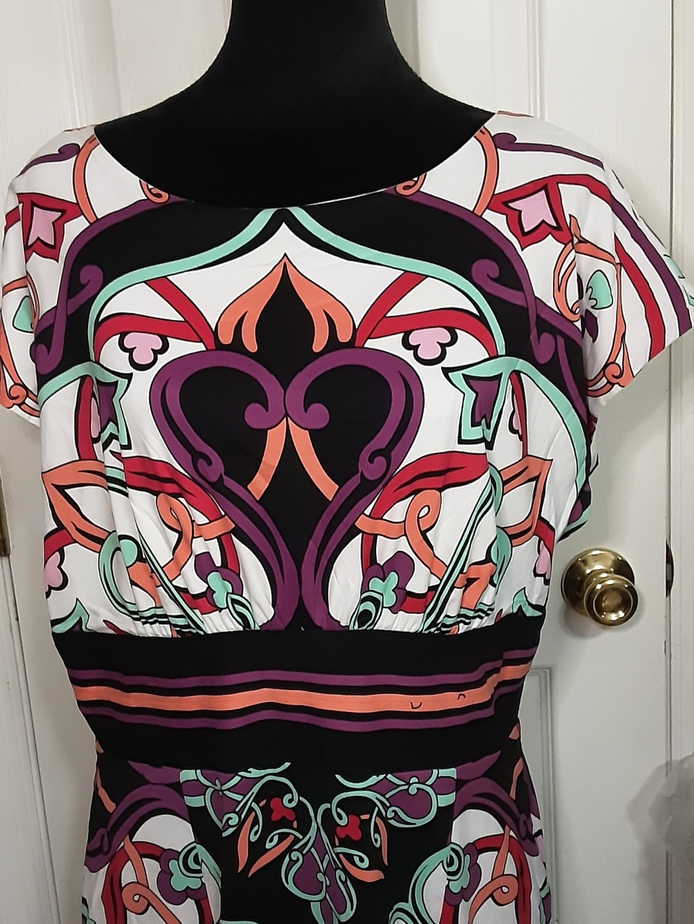 Nicole By Nicole Miller Dress Pink Black - Picture 5 of 6